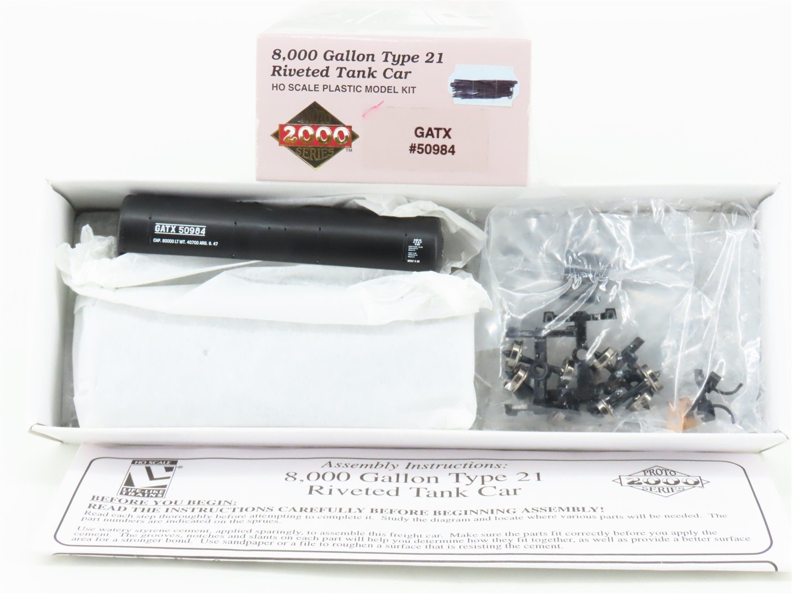 HO Scale PROTO 2000 Kit GATX 8,000 Gallon Single Dome Tank Car #50984