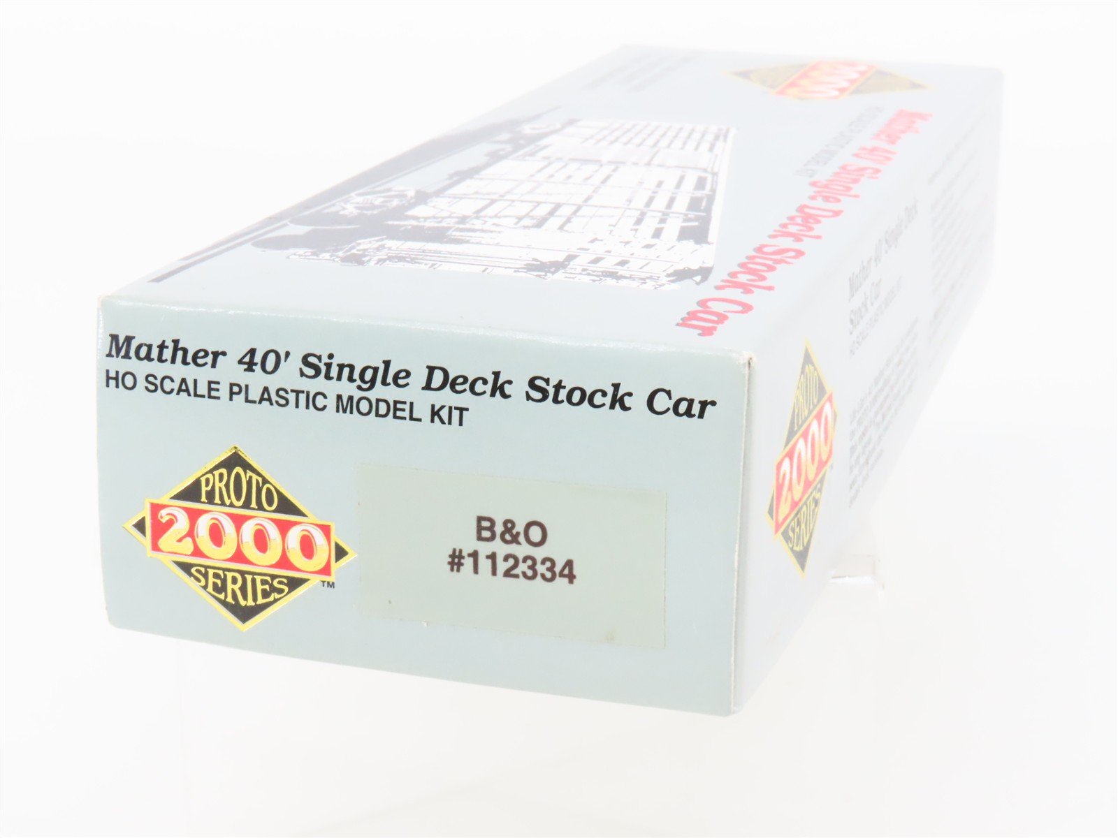 HO Scale PROTO 2000 Kit B&O Baltimore & Ohio 40' Single Deck Stock Car #112334