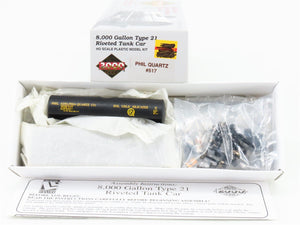HO Scale PROTO 2000 Kit PQX Philadelphia Quartz Co. 8,000 Gallon Tank Car #517