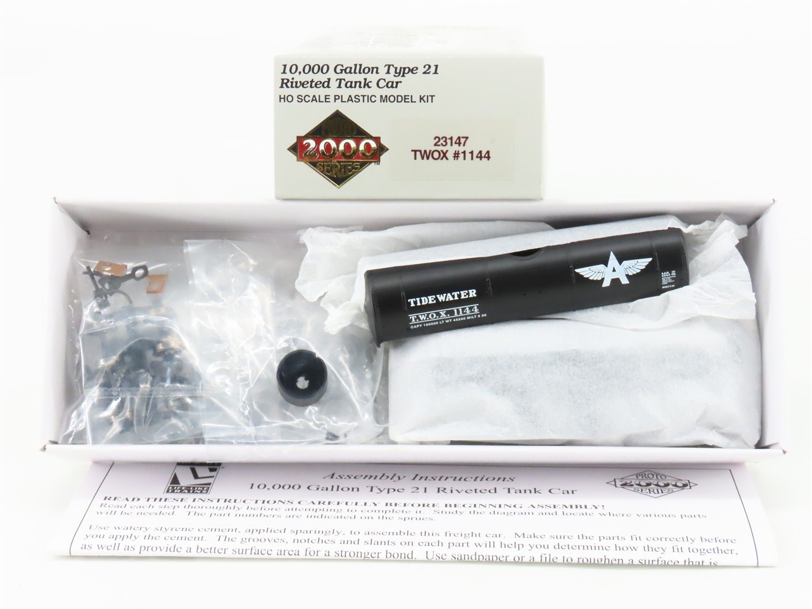 HO Scale PROTO 2000 Kit 23147 TWOX Tidewater 10,000 Gallon Tank Car #1144