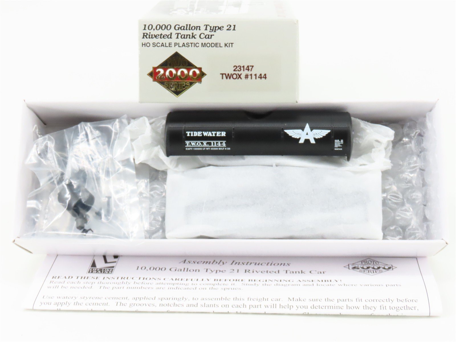 HO Scale PROTO 2000 Kit 23147 TWOX Tidewater 10,000 Gallon Tank Car #1144