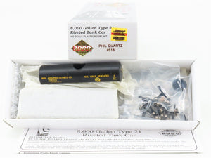 HO Scale PROTO 2000 Kit PQX Philadelphia Quartz Co. 8,000 Gallon Tank Car #518