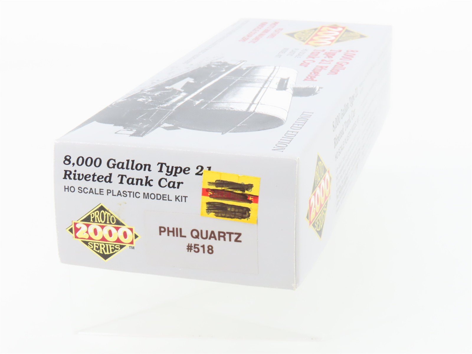 HO Scale PROTO 2000 Kit PQX Philadelphia Quartz Co. 8,000 Gallon Tank Car #518
