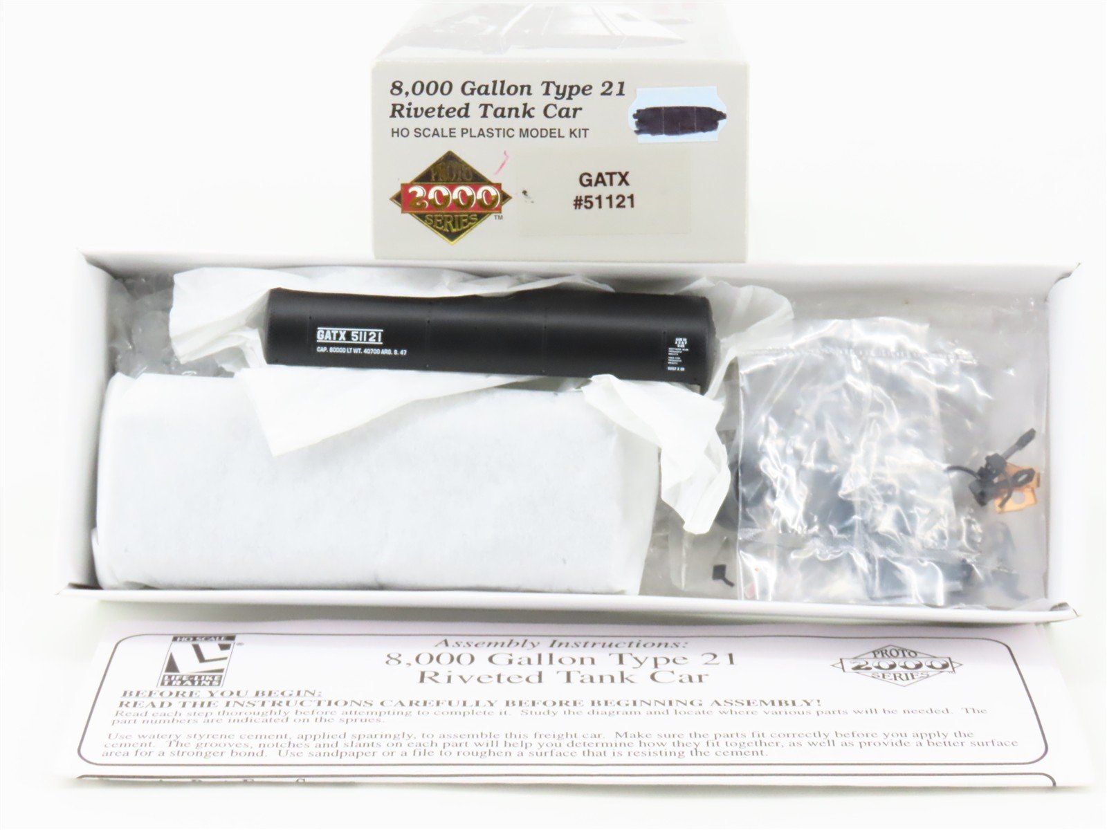 HO Scale PROTO 2000 Kit GATX 8,000 Gallon Single Dome Tank Car #51121