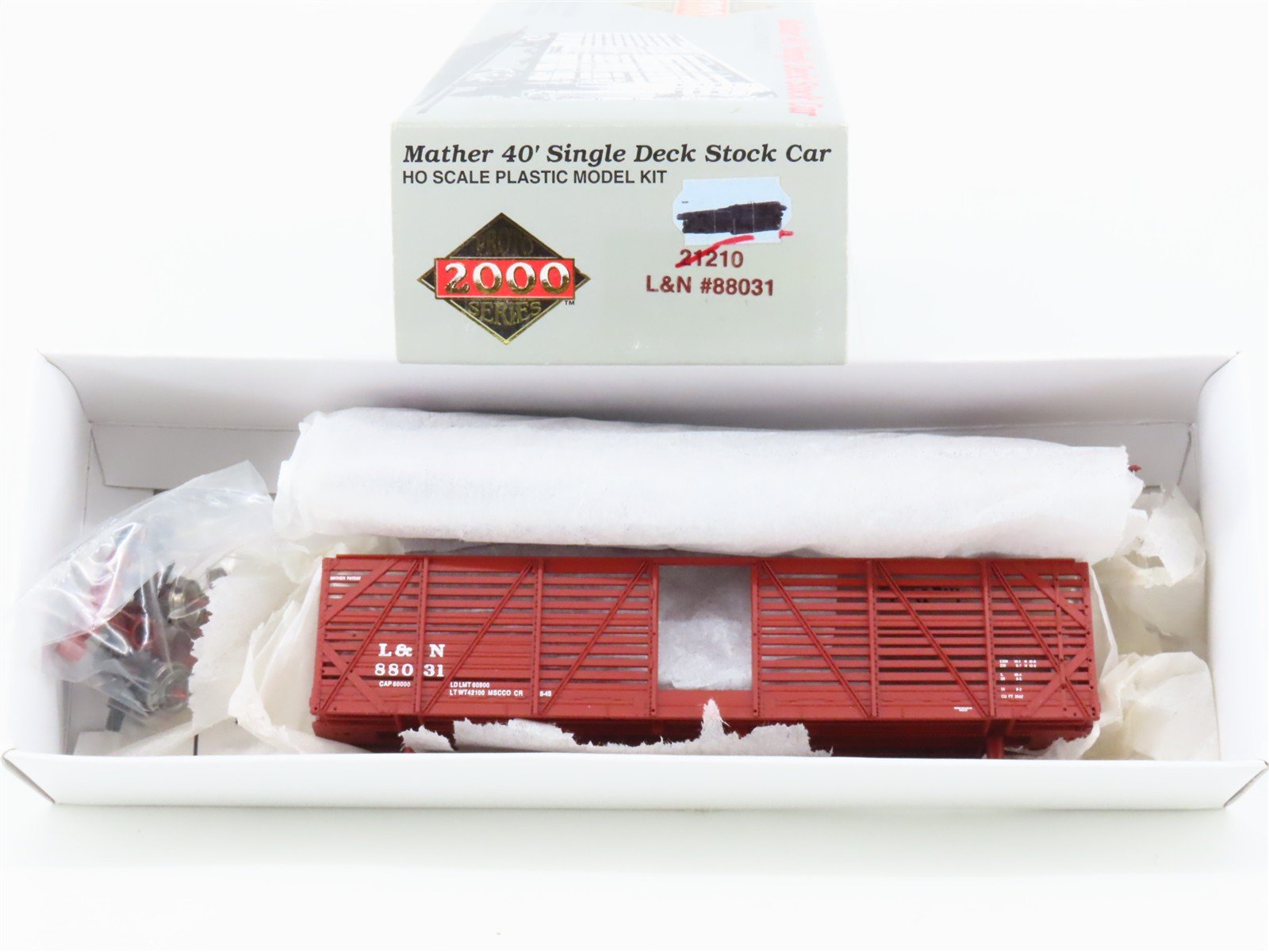 HO Scale PROTO 2000 Kit 21210 L&N Louisville & Nashville 40' Stock Car #88031