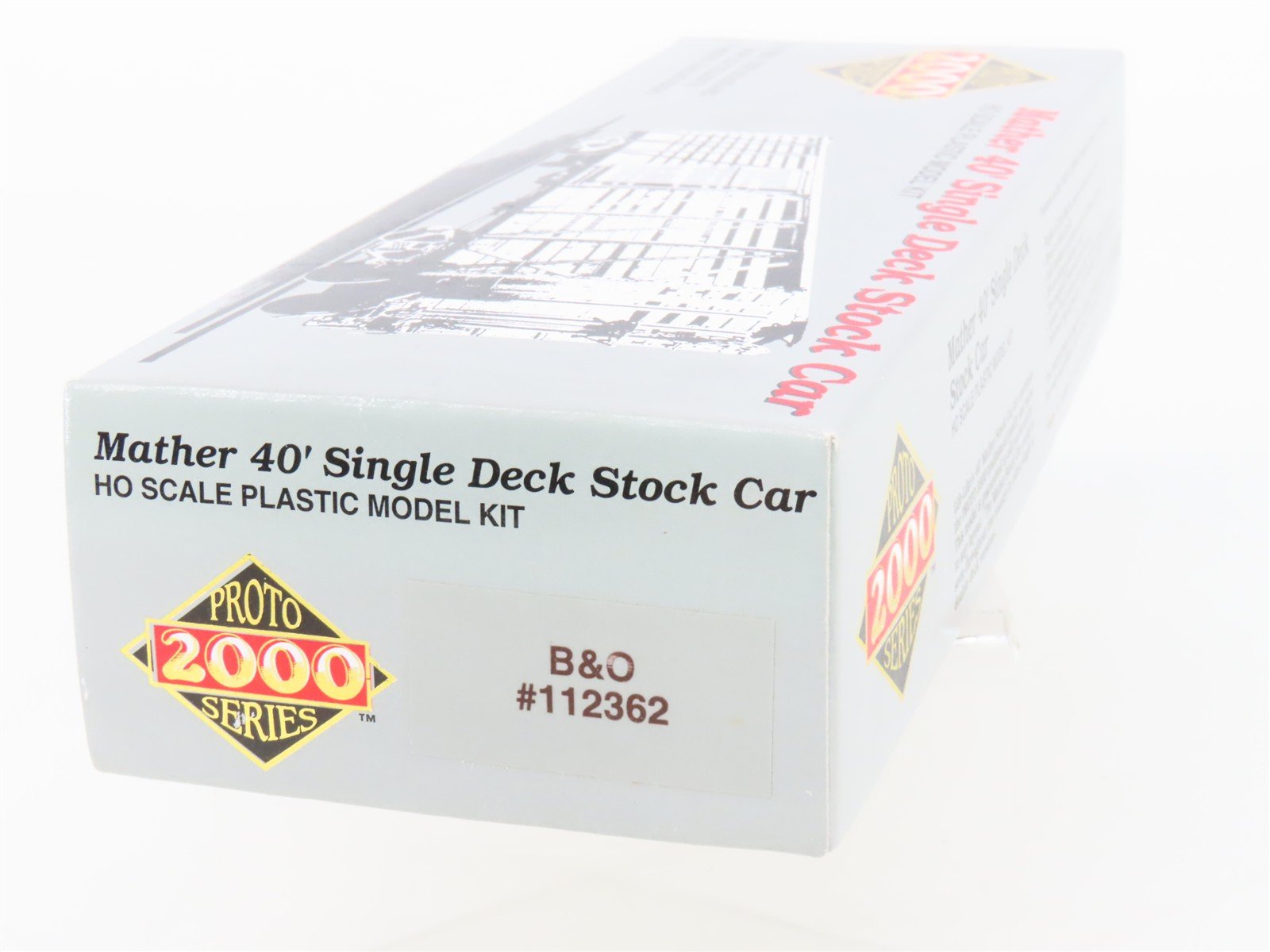 HO Scale PROTO 2000 Kit B&O Baltimore & Ohio 40' Single Deck Stock Car #112362