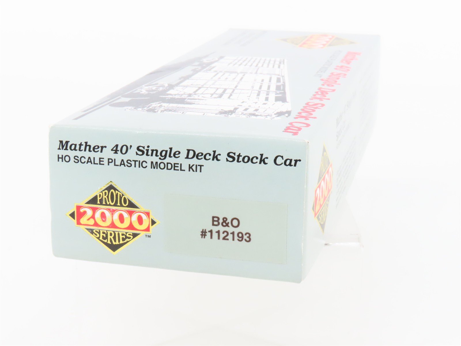 HO Scale PROTO 2000 Kit B&O Baltimore & Ohio 40' Single Deck Stock Car #112193