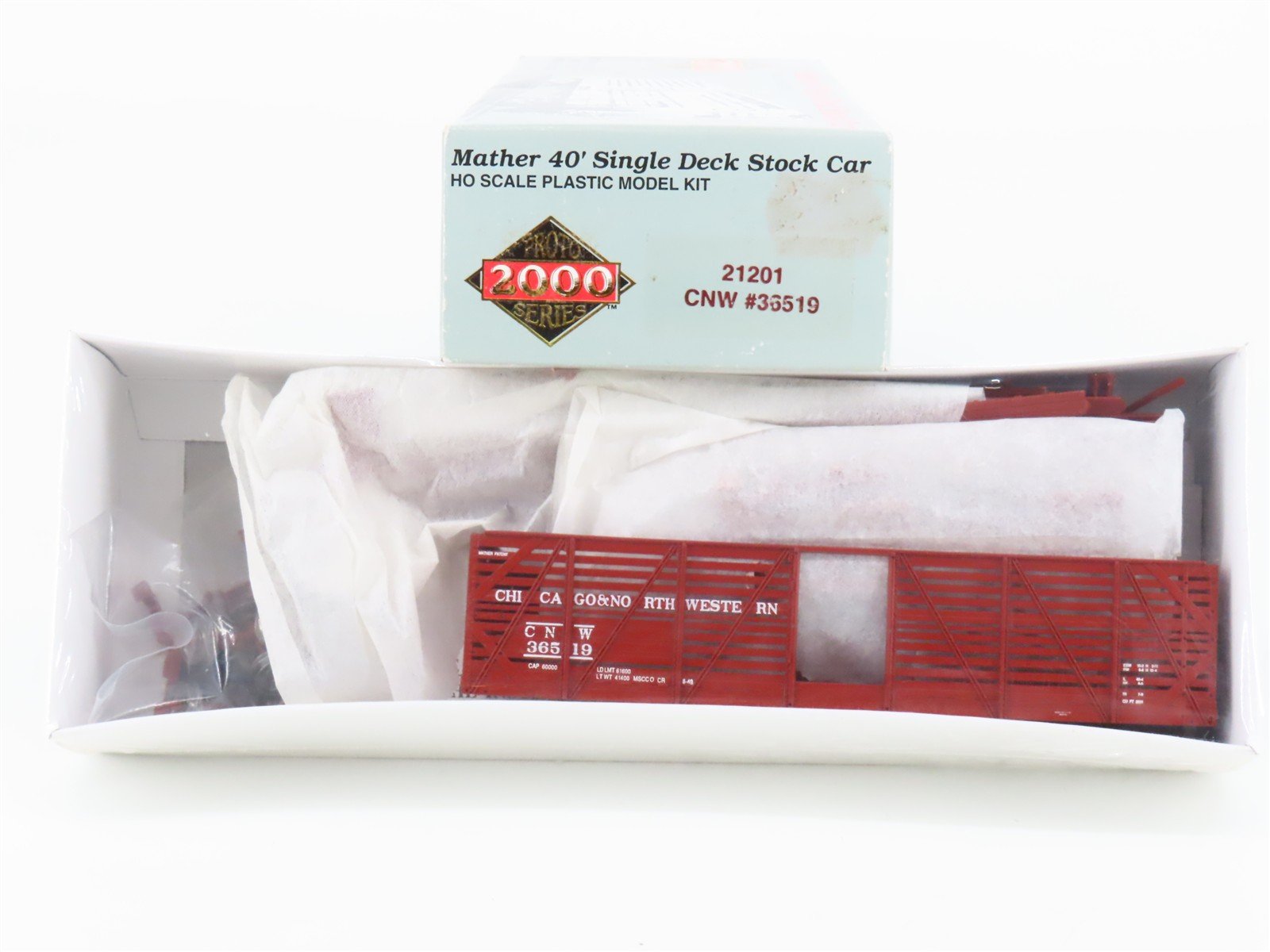 HO PROTO 2000 Kit 21201 CNW Chicago & North Western Stock Car #36519 - Sealed