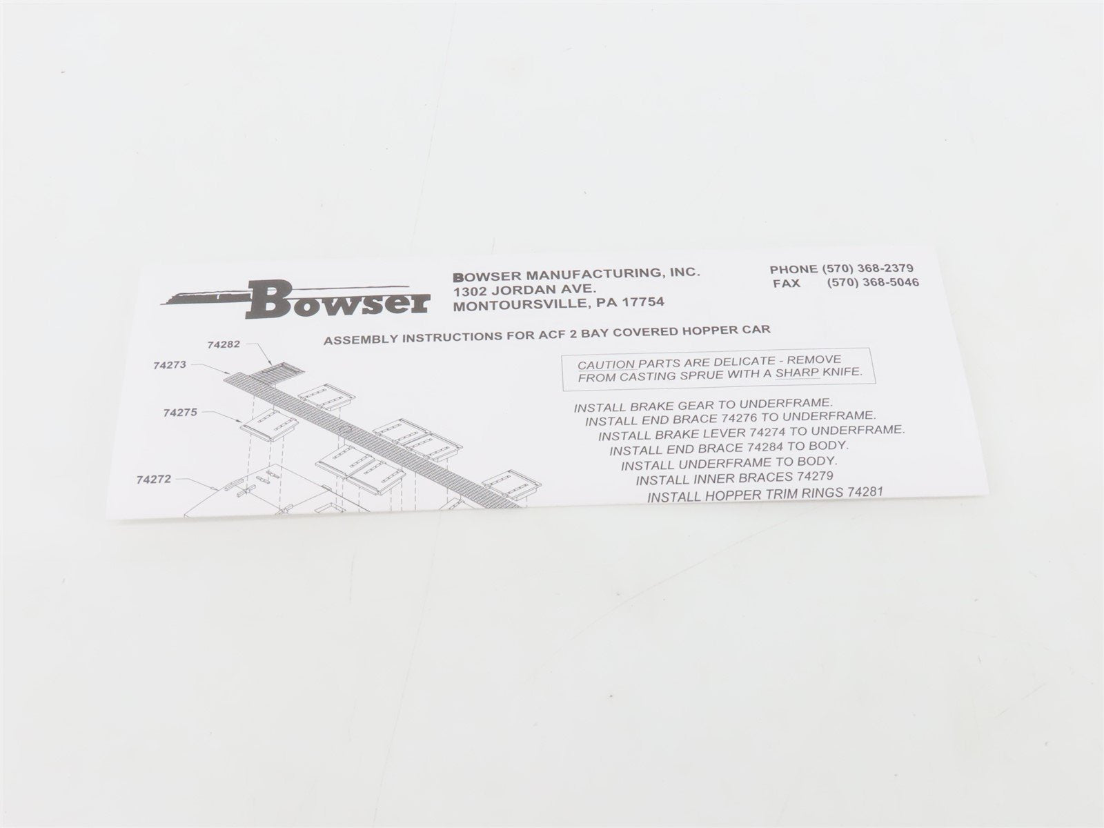 HO Scale Bowser 55680 GN Great Northern 2-Bay Covered Hopper #71145 - Upgraded