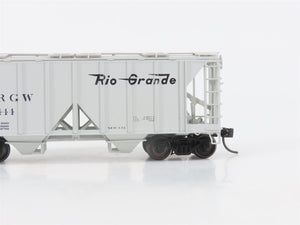 HO Scale Bowser 55615 D&RGW Rio Grande 2-Bay Covered Hopper #18444 -Upgraded