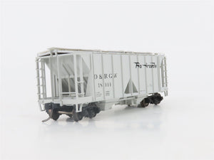 HO Scale Bowser 55615 D&RGW Rio Grande 2-Bay Covered Hopper #18444 -Upgraded