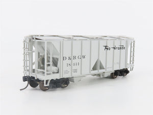 HO Scale Bowser 55615 D&RGW Rio Grande 2-Bay Covered Hopper #18444 -Upgraded