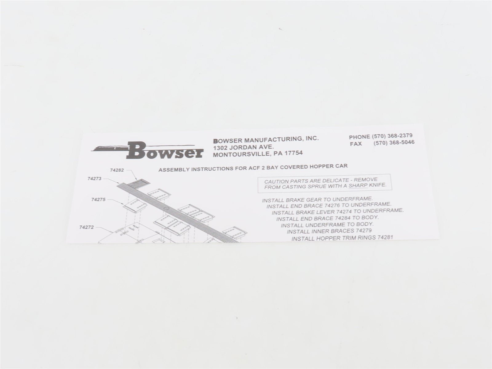HO Scale Bowser 55680 GN Great Northern 2-Bay Covered Hopper #71117 -Upgraded