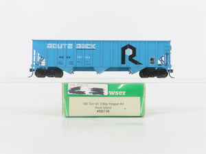 HO Scale Bowser 55116 ROCK Route Rock 45' 3-Bay Open Hopper #701155 -Upgraded
