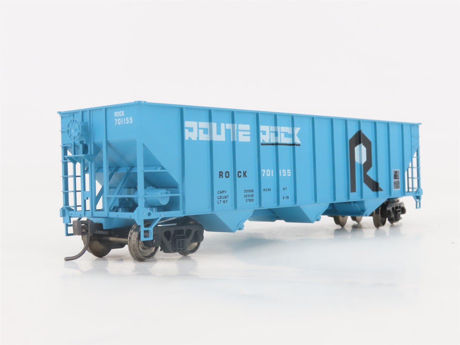 HO Scale Bowser 55116 ROCK Route Rock 45' 3-Bay Open Hopper #701155 -Upgraded