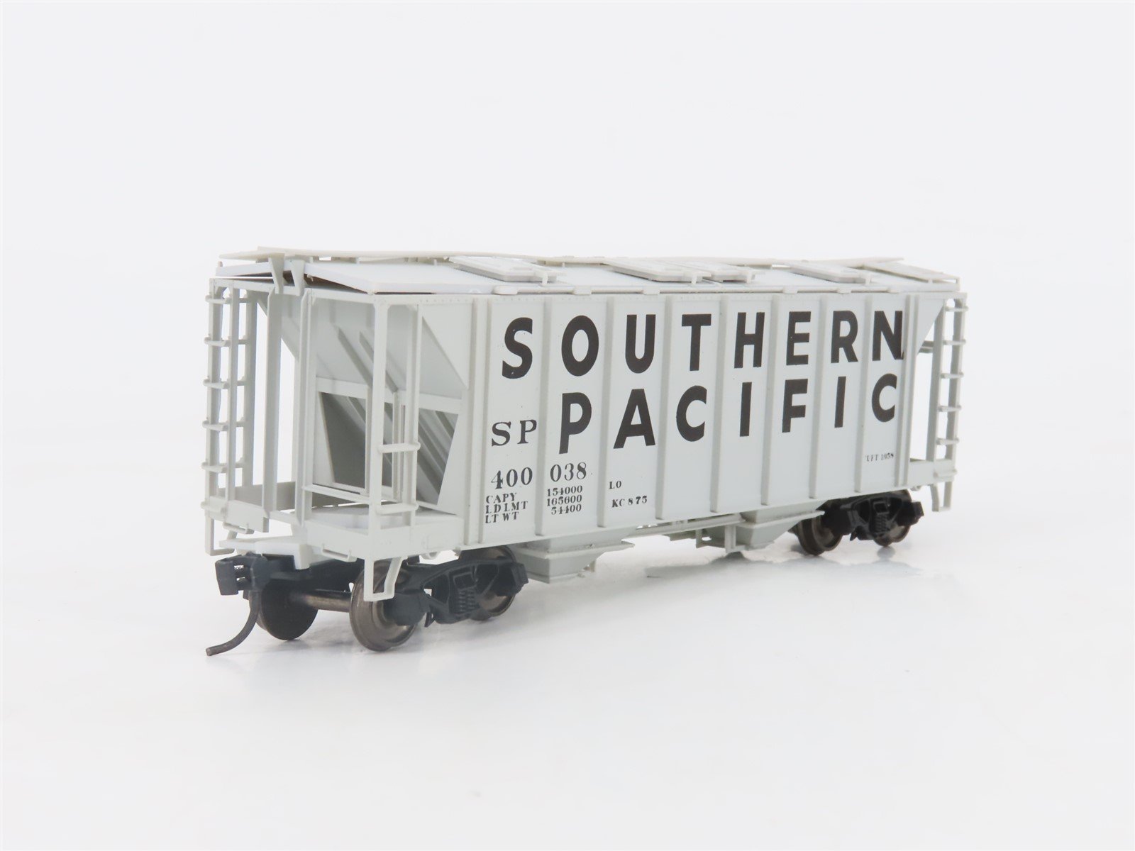 HO Scale Bowser 56136 SP Southern Pacific 2-Bay Covered Hopper #400038 -Upgraded