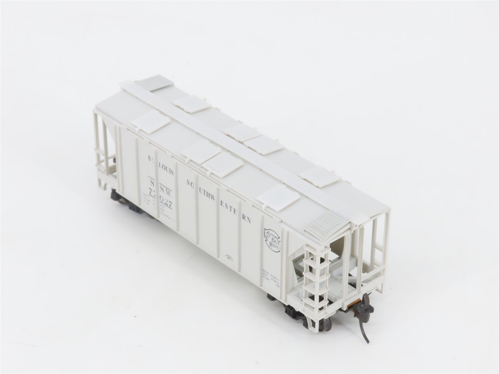 HO Scale Bowser 56110 SSW Cotton Belt 2-Bay Covered Hopper #77027 -Upgraded