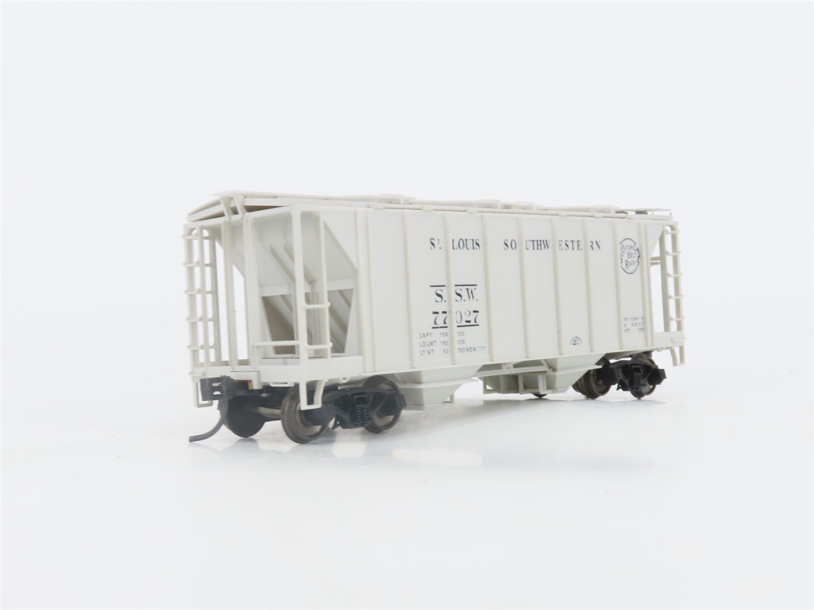 HO Scale Bowser 56110 SSW Cotton Belt 2-Bay Covered Hopper #77027 -Upgraded