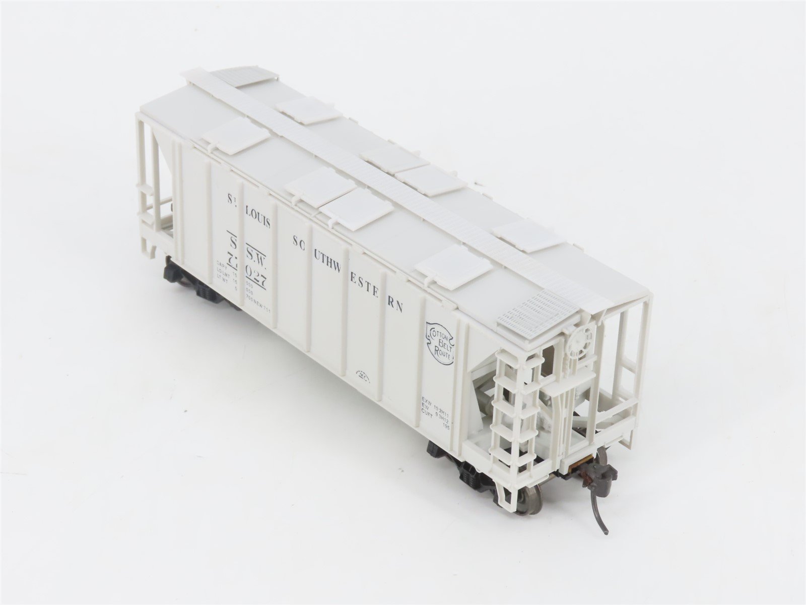 HO Scale Bowser 56110 SSW Cotton Belt 2-Bay Covered Hopper #77027 -Upgraded