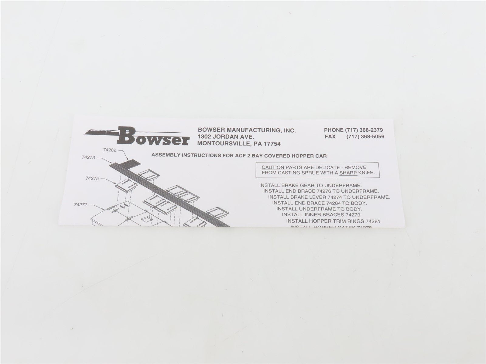 HO Scale Bowser 56109 SP Southern Pacific 2-Bay Covered Hopper #90618 -Upgraded