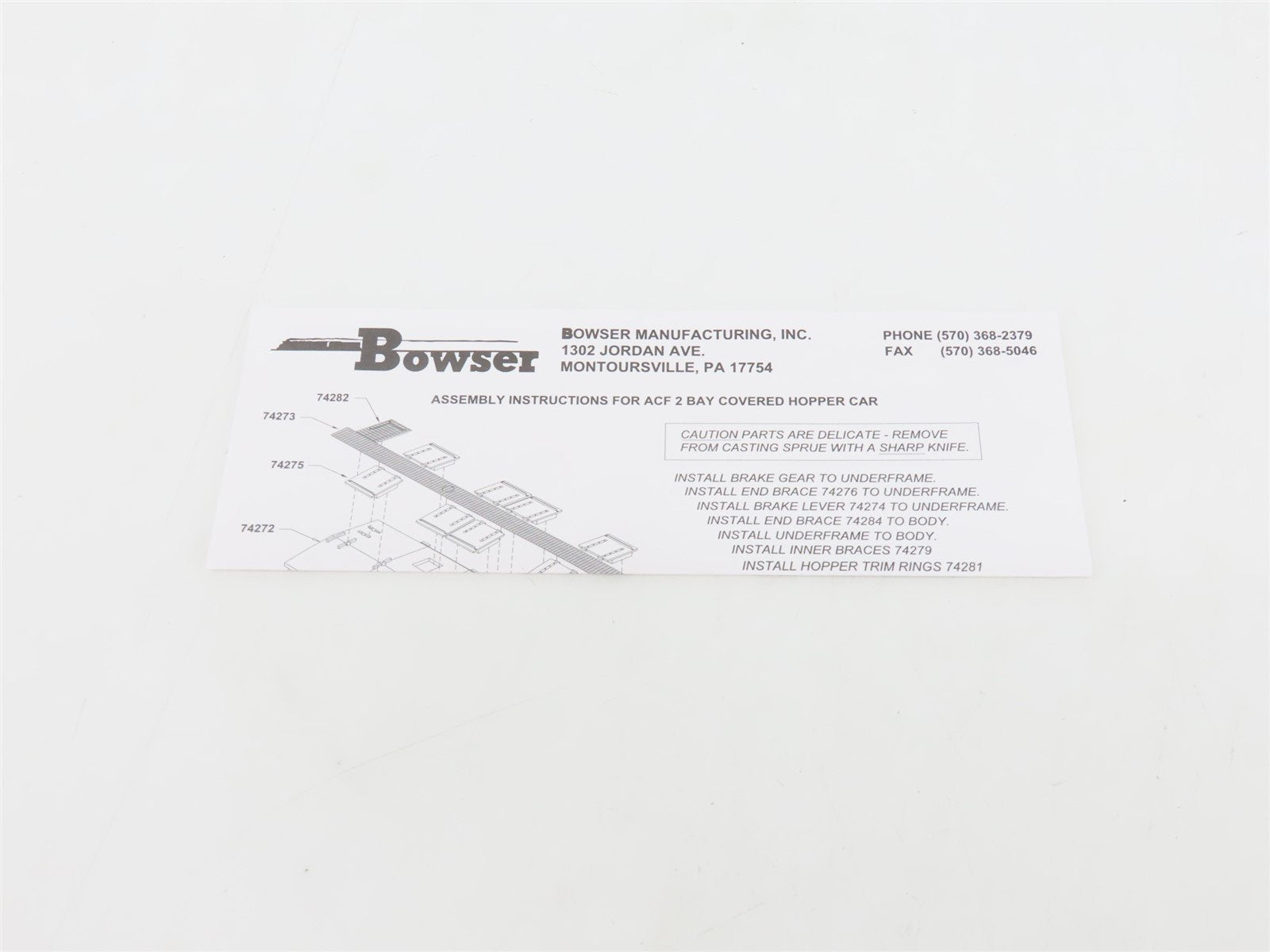 HO Scale Bowser 55800 SP Southern Pacific 2-Bay Covered Hopper #165055 -Upgraded