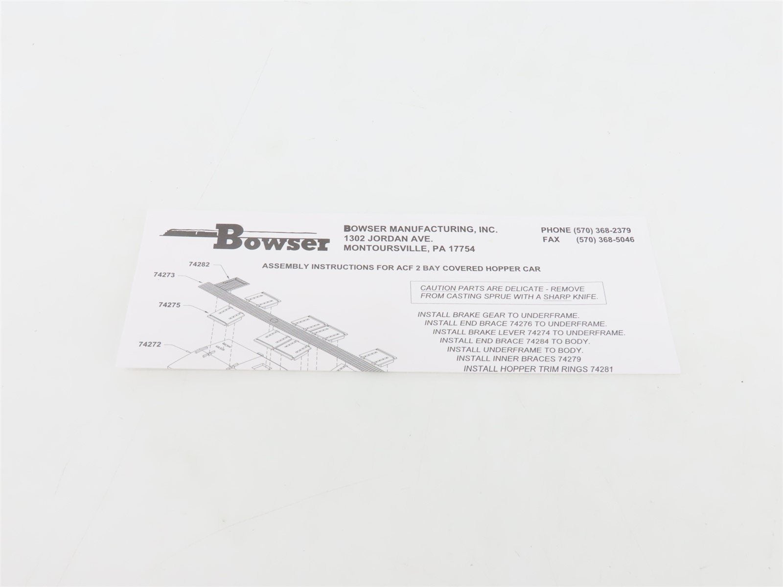 HO Scale Bowser 55801 SP Southern Pacific 2-Bay Covered Hopper #400047 -Upgraded