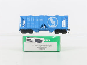 HO Scale Bowser 55679 GN Great Northern 2-Bay Covered Hopper #71177 -Upgraded