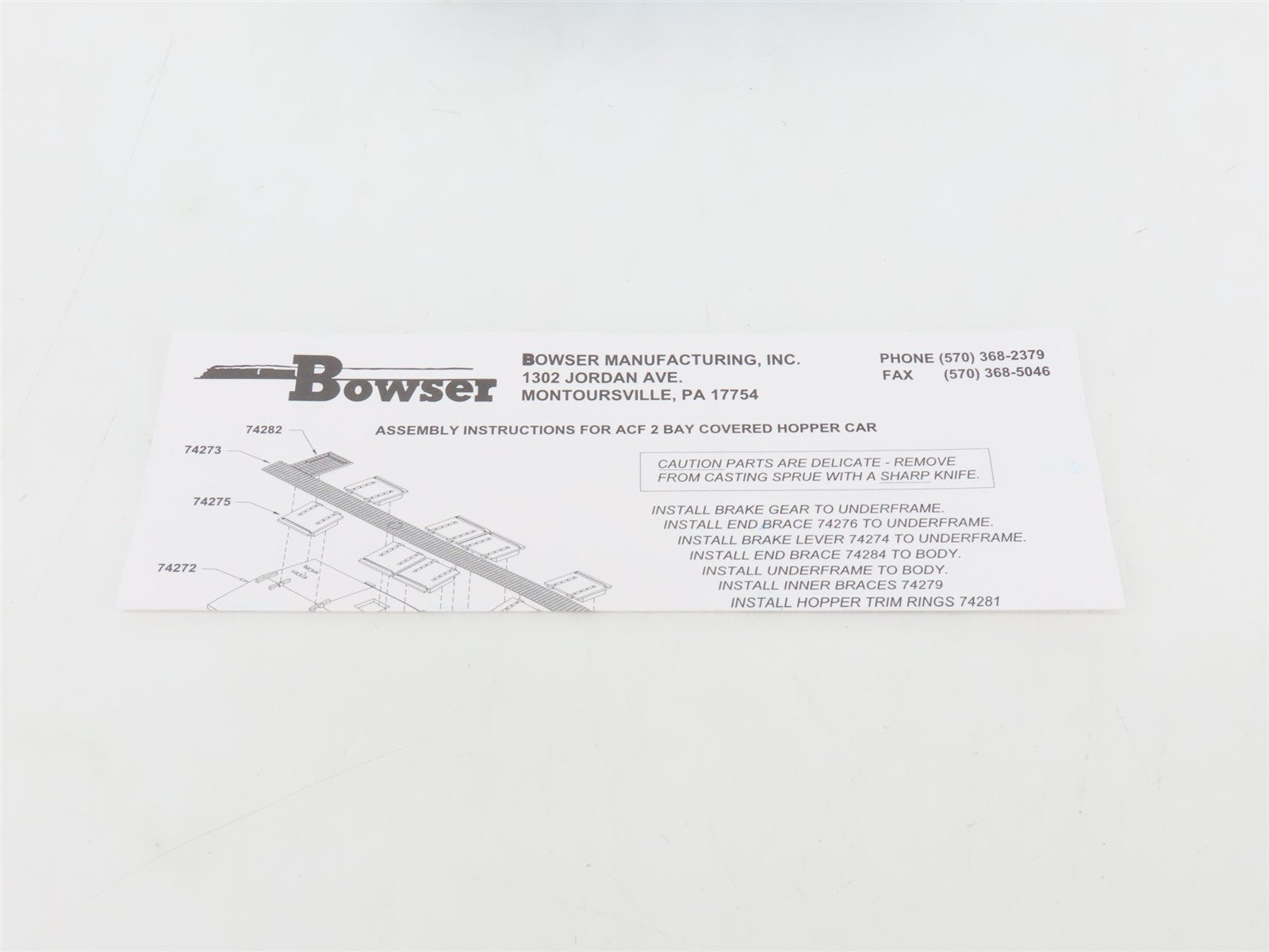 HO Scale Bowser 55679 GN Great Northern 2-Bay Covered Hopper #71177 -Upgraded