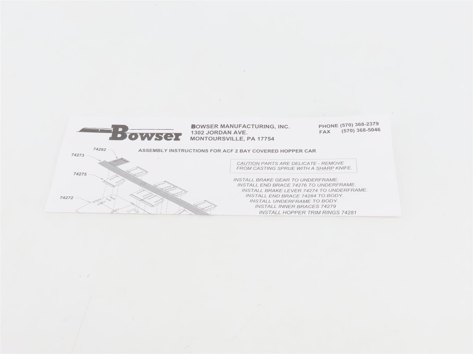 HO Scale Bowser 55800 SP Southern Pacific 2-Bay Covered Hopper #165058 -Upgraded