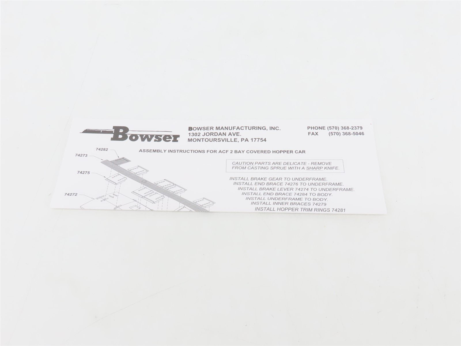 HO Scale Bowser 56109 SP Southern Pacific 2-Bay Covered Hopper #90612 -Upgraded