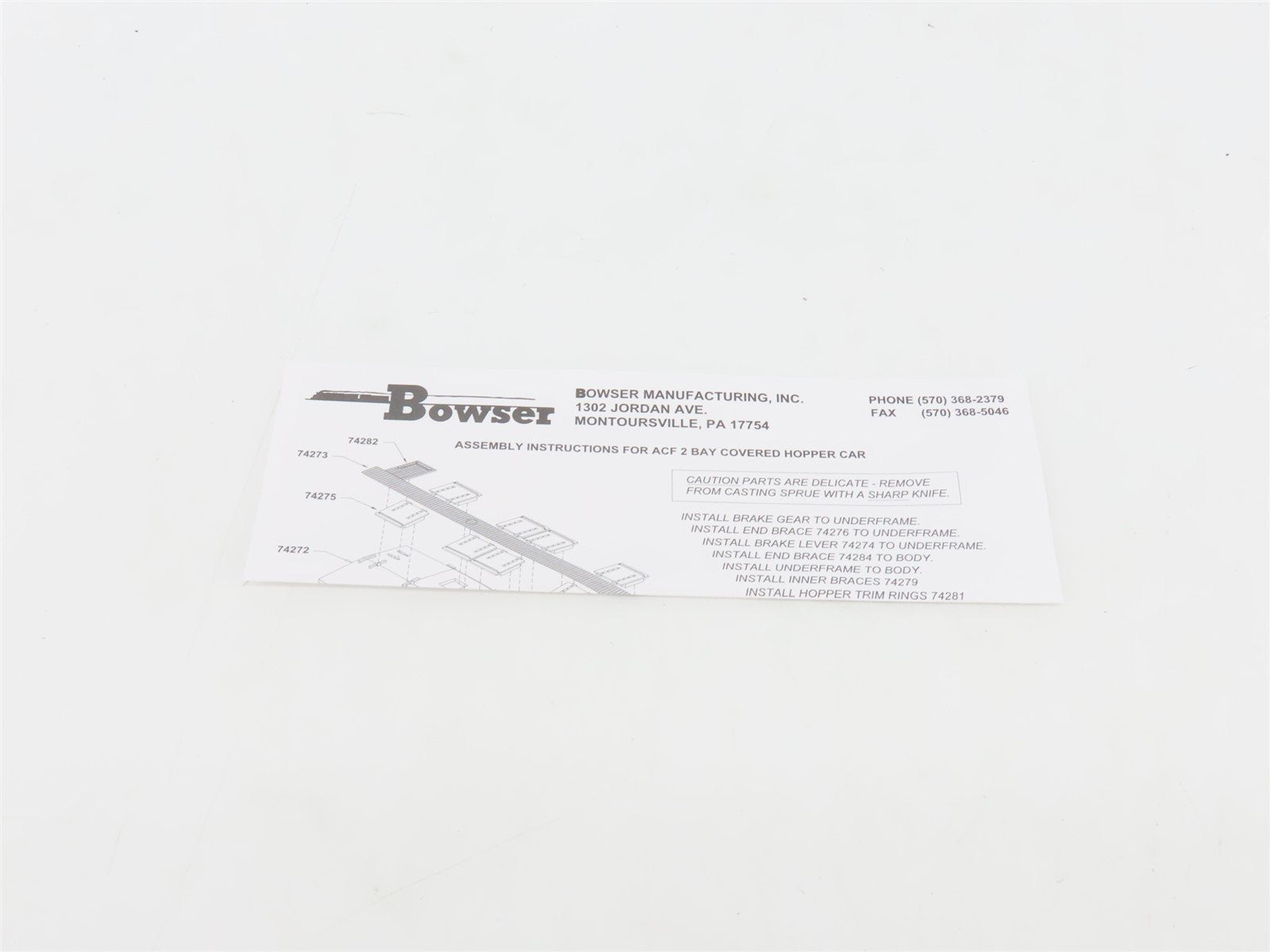 HO Scale Bowser 56109 SP Southern Pacific 2-Bay Covered Hopper #90607 - Upgraded