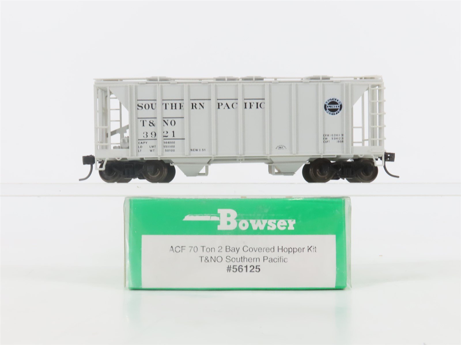 HO Scale Bowser 56125 T&NO SP Southern Pacific 2-Bay Hopper #3921 -Upgraded