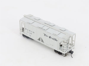 HO Scale Bowser 55615 D&RGW Rio Grande 2-Bay Covered Hopper #18407 - Upgraded