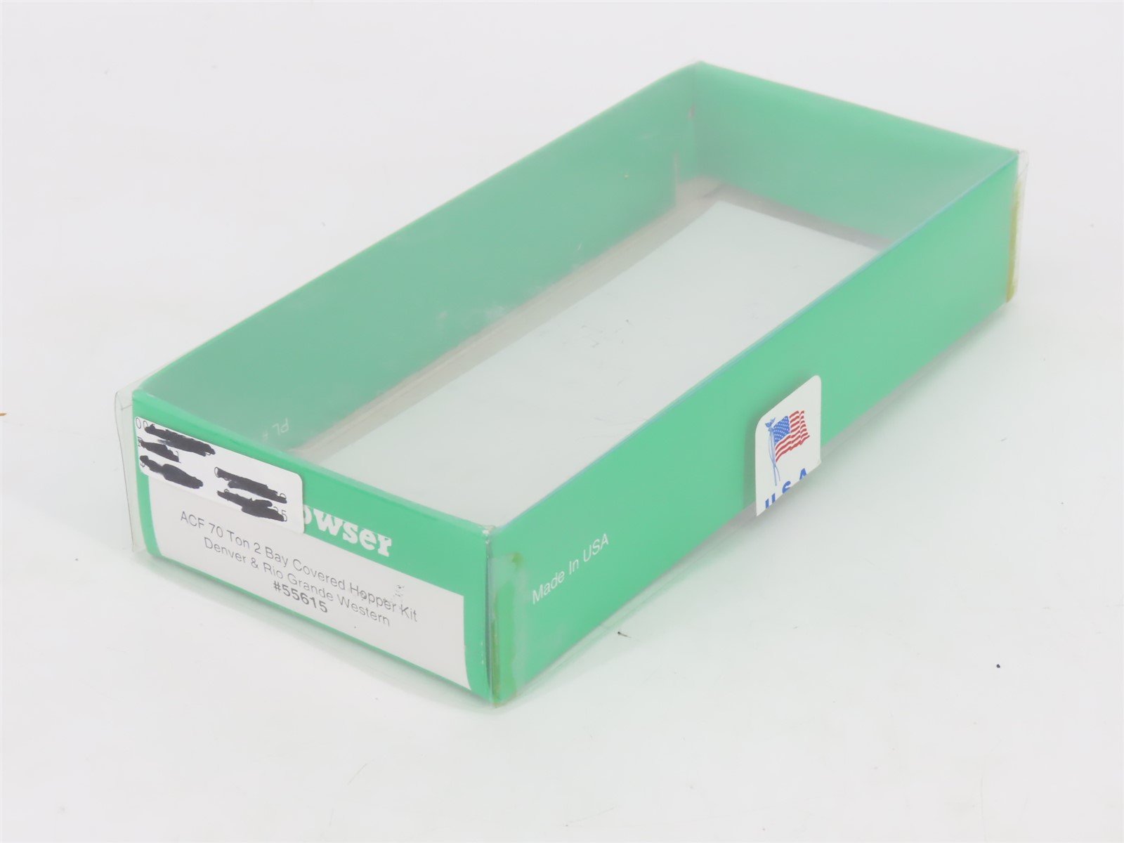 HO Scale Bowser 55615 D&RGW Rio Grande 2-Bay Covered Hopper #18407 - Upgraded