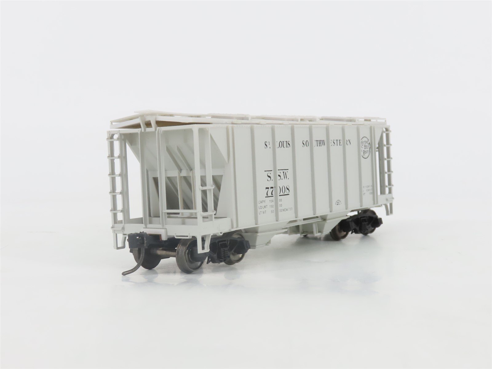 HO Scale Bowser 56110 SSW Cotton Belt 2-Bay Covered Hopper #77008 -Upgraded