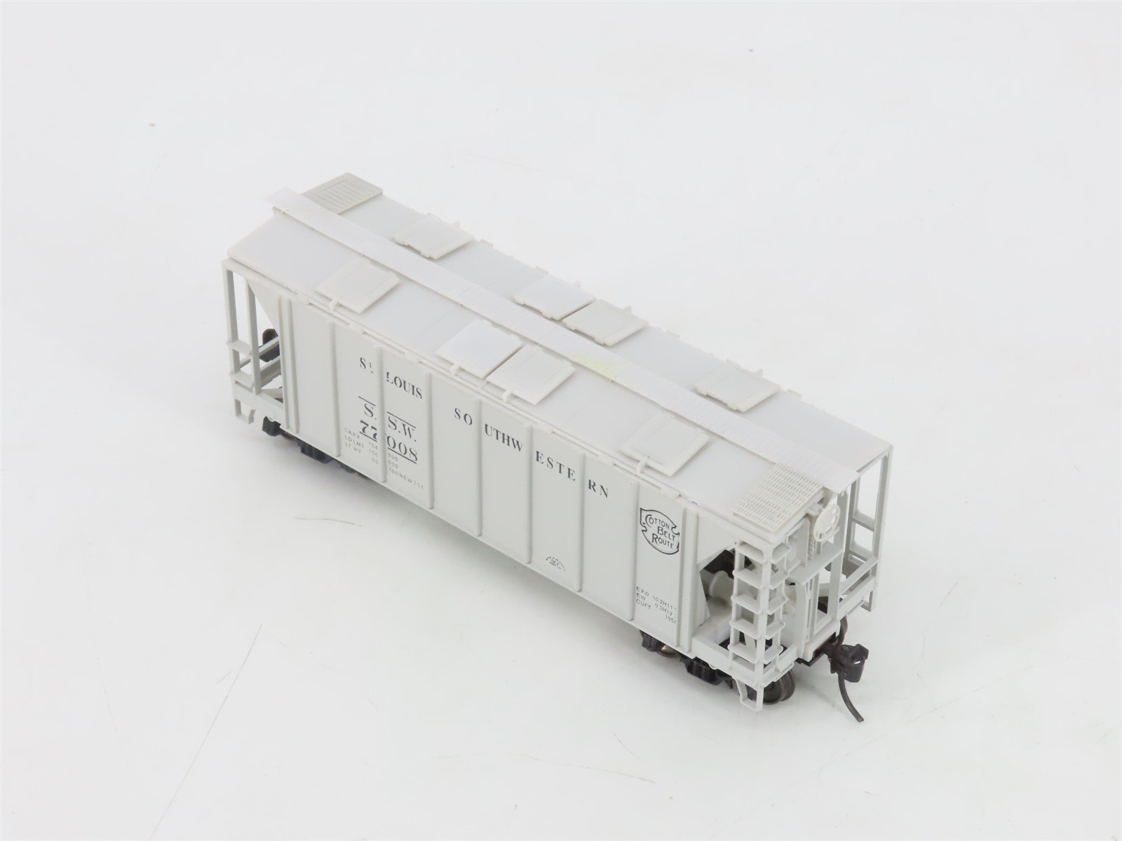 HO Scale Bowser 56110 SSW Cotton Belt 2-Bay Covered Hopper #77008 -Upgraded