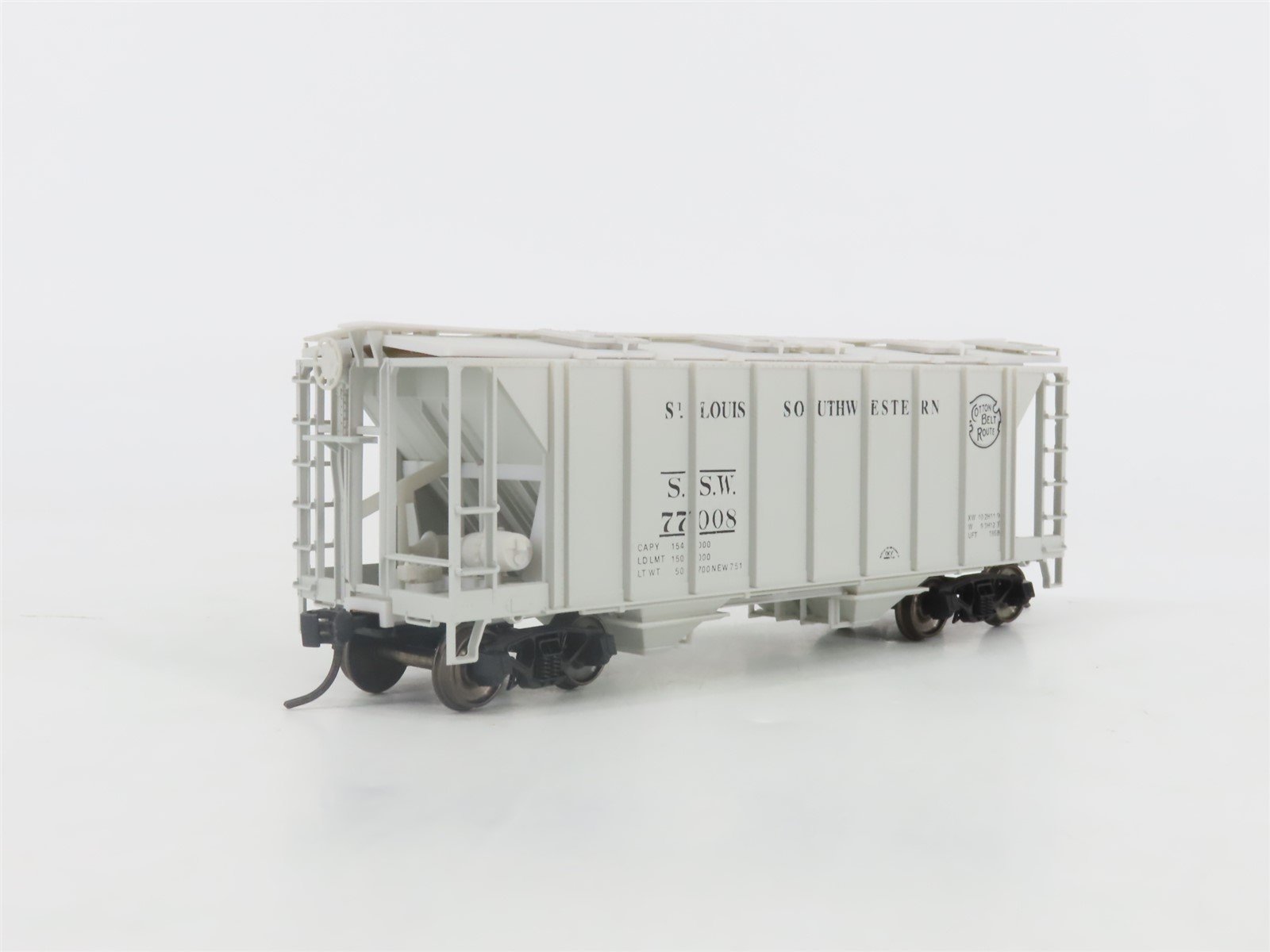 HO Scale Bowser 56110 SSW Cotton Belt 2-Bay Covered Hopper #77008 -Upgraded