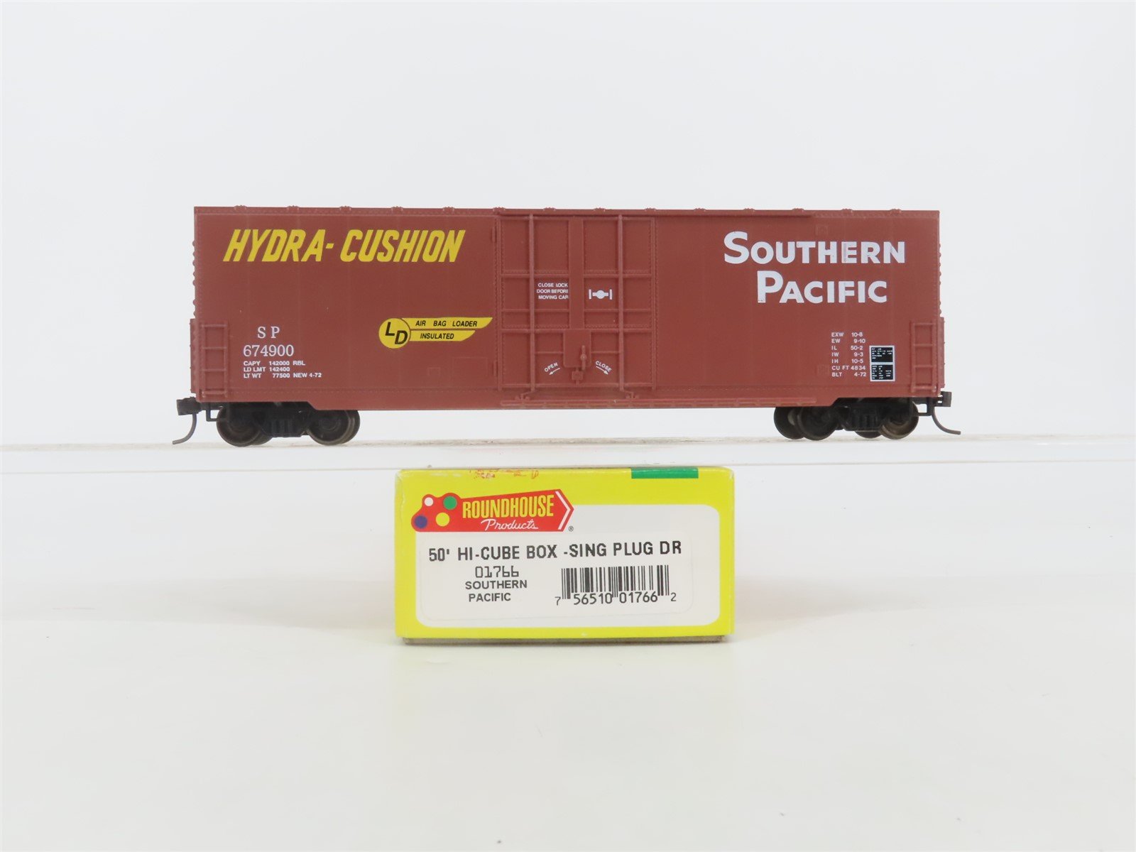 HO Roundhouse 01766 SP Southern Pacific 50' Hi-Cube Box Car #674900 - Upgraded