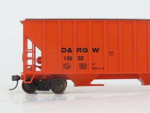 HO Roundhouse 3522 D&RGW Rio Grande 50' Covered 3-Bay Hopper #15602 - Upgraded