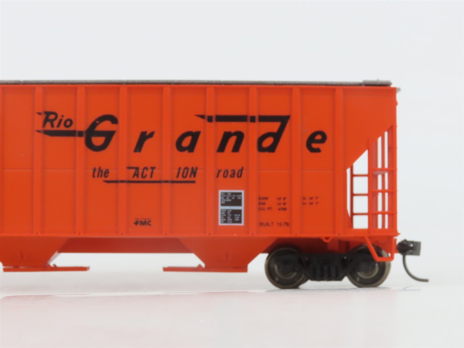 HO Roundhouse 3522 D&RGW Rio Grande 50' Covered 3-Bay Hopper #15602 - Upgraded