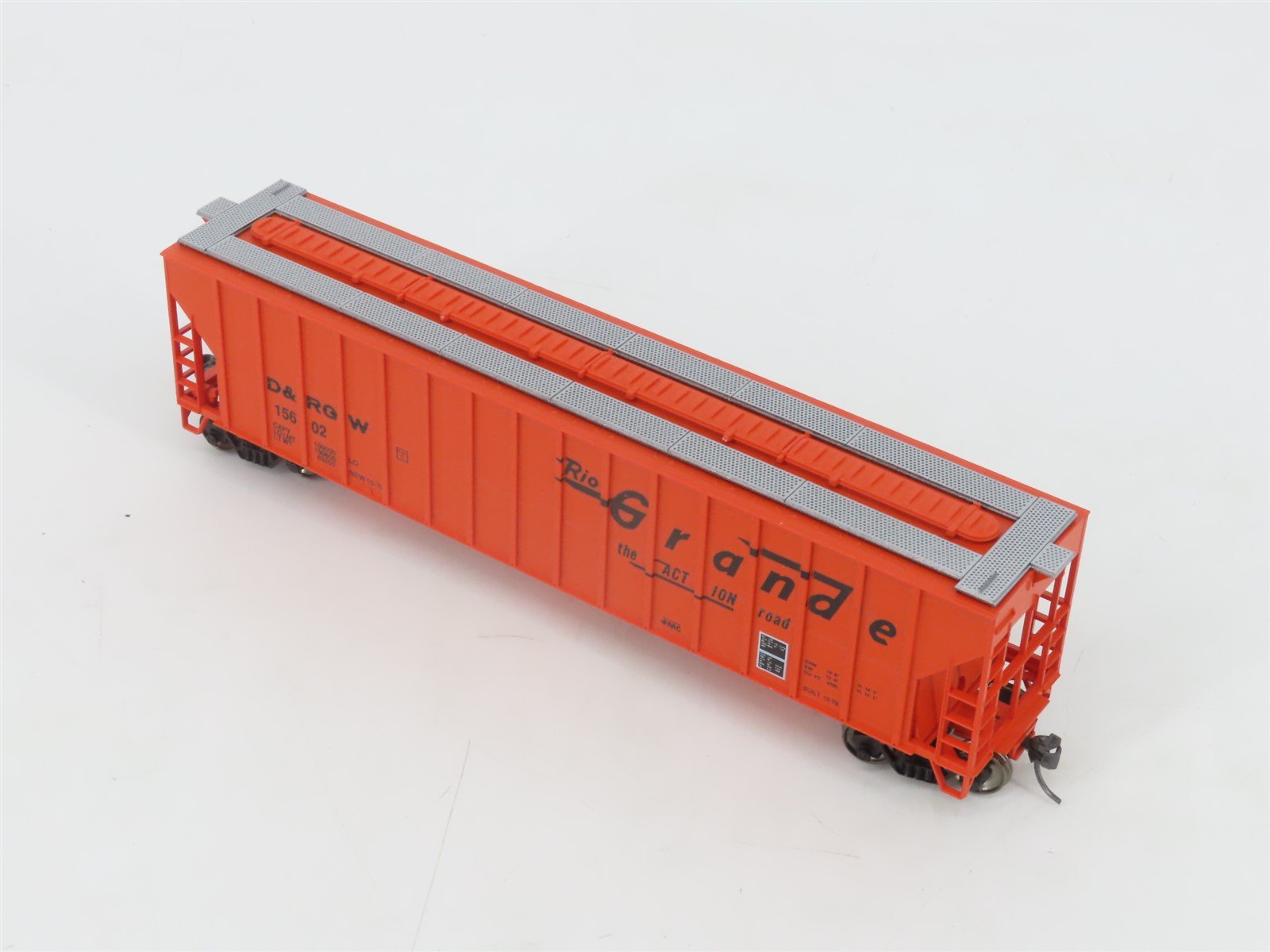 HO Roundhouse 3522 D&RGW Rio Grande 50' Covered 3-Bay Hopper #15602 - Upgraded