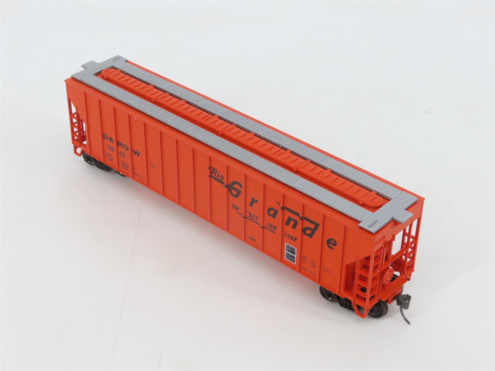 HO Roundhouse 3522 D&RGW Rio Grande 50' Covered 3-Bay Hopper #15602 - Upgraded