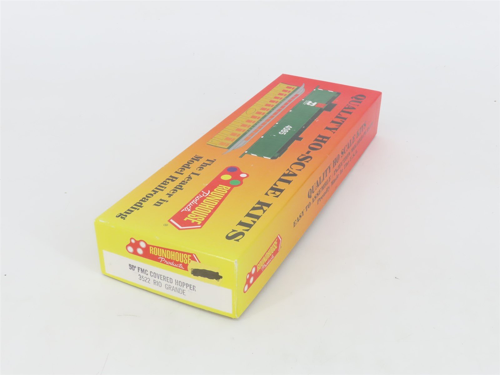 HO Roundhouse 3522 D&RGW Rio Grande 50' Covered 3-Bay Hopper #15602 - Upgraded