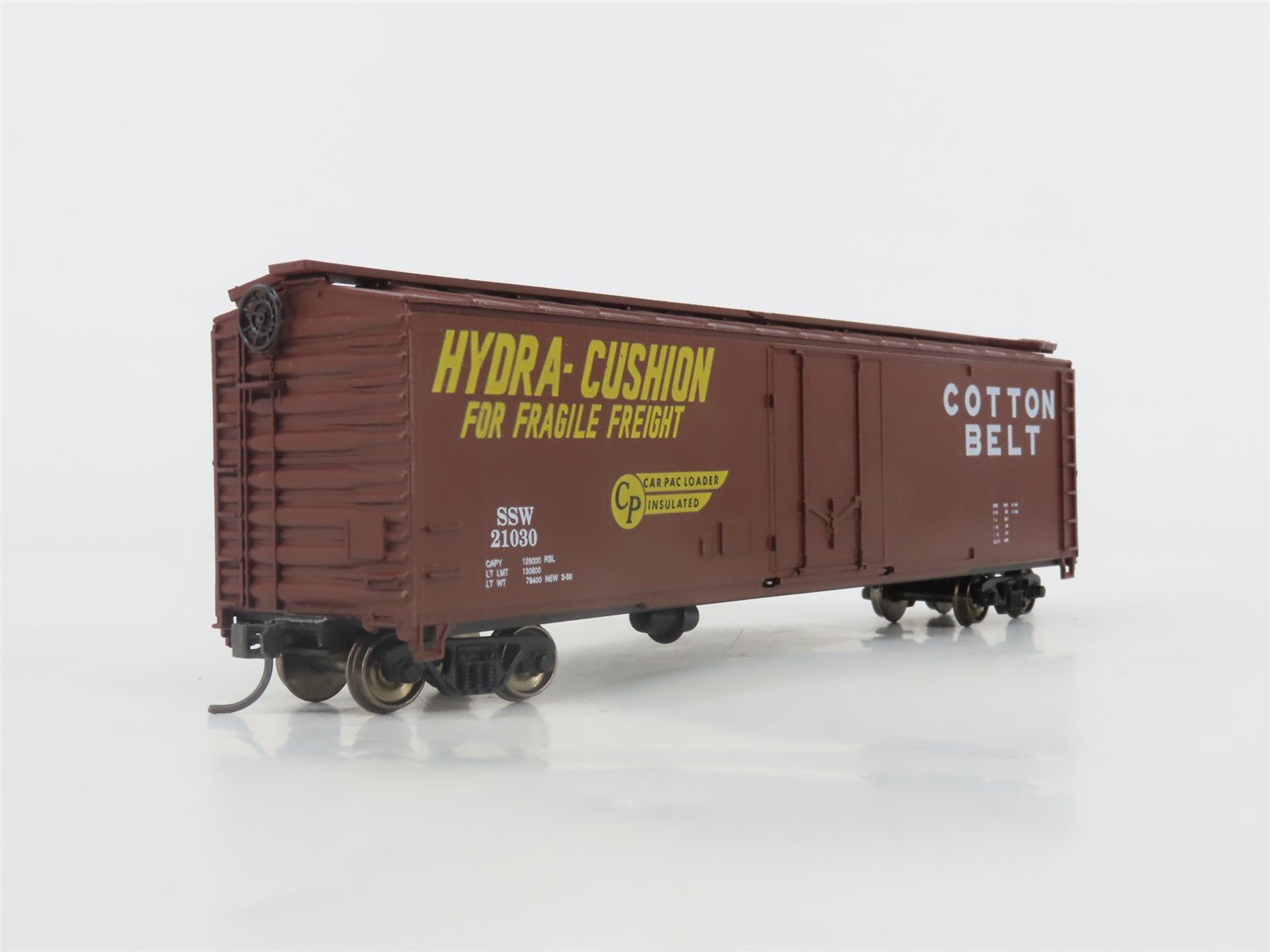 HO Scale Roundhouse 7730 SSW Cotton Belt 50' Plug Door Box Car #21030 - Upgraded