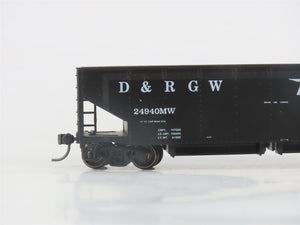 HO Scale Roundhouse 1584 D&RGW Rio Grande Ballast Hopper #24940MW - Upgraded