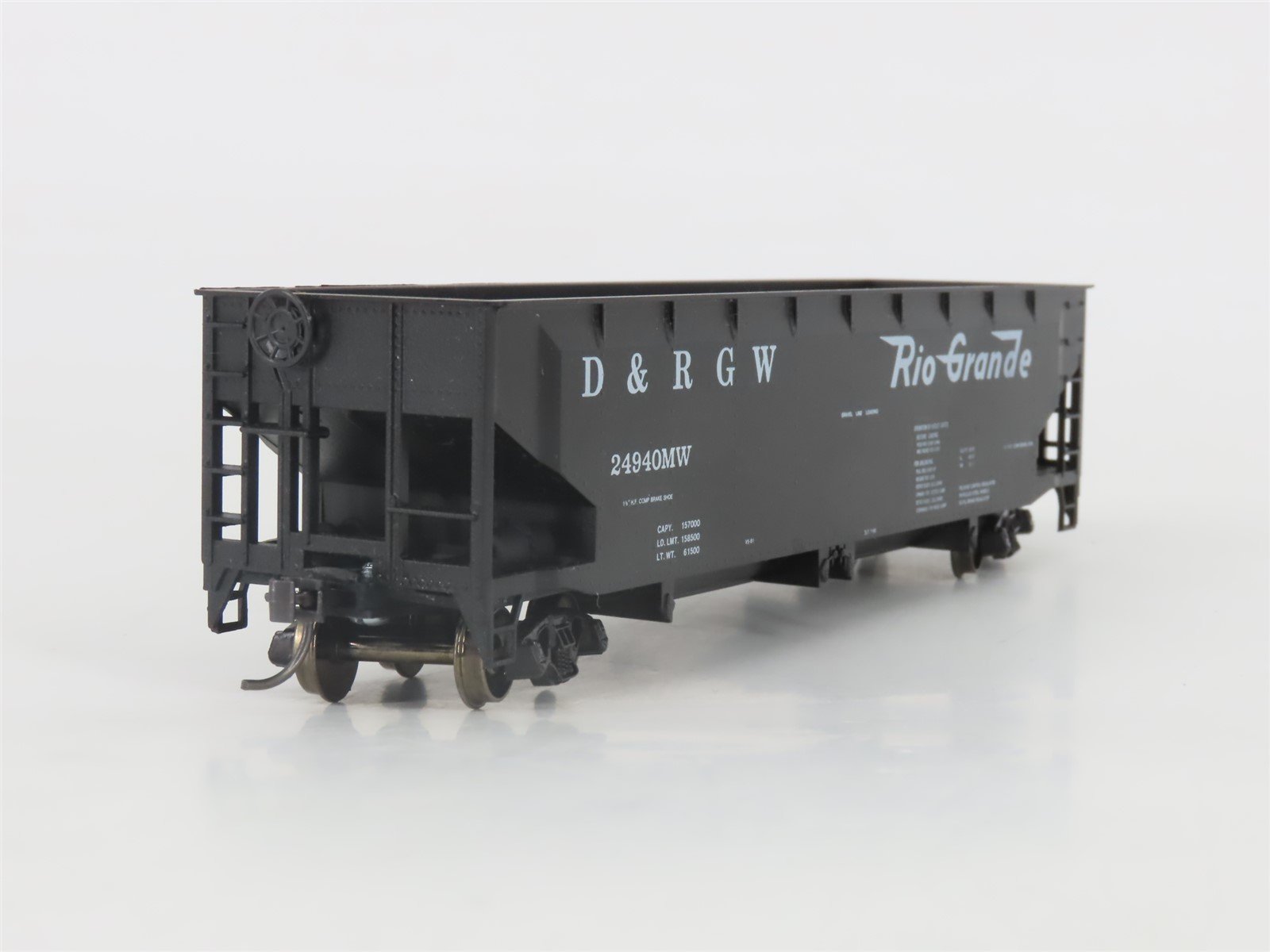 HO Scale Roundhouse 1584 D&RGW Rio Grande Ballast Hopper #24940MW - Upgraded