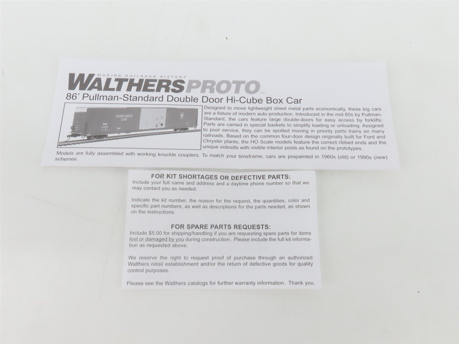 HO Walthers Proto 920-102107 SSW Cotton Belt 86' Double Door Box Car #65066