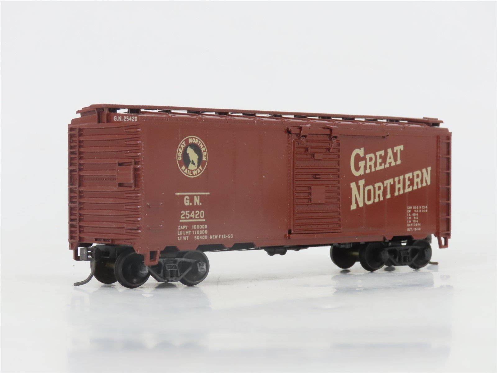HO Scale Kar-Line GN Great Northern Railway Single Door Box Car #25420 - Custom