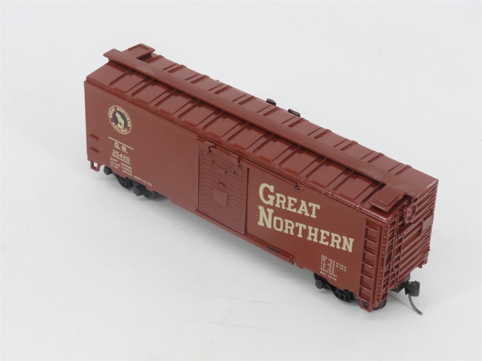 HO Scale Kar-Line GN Great Northern Railway Single Door Box Car #25420 - Custom