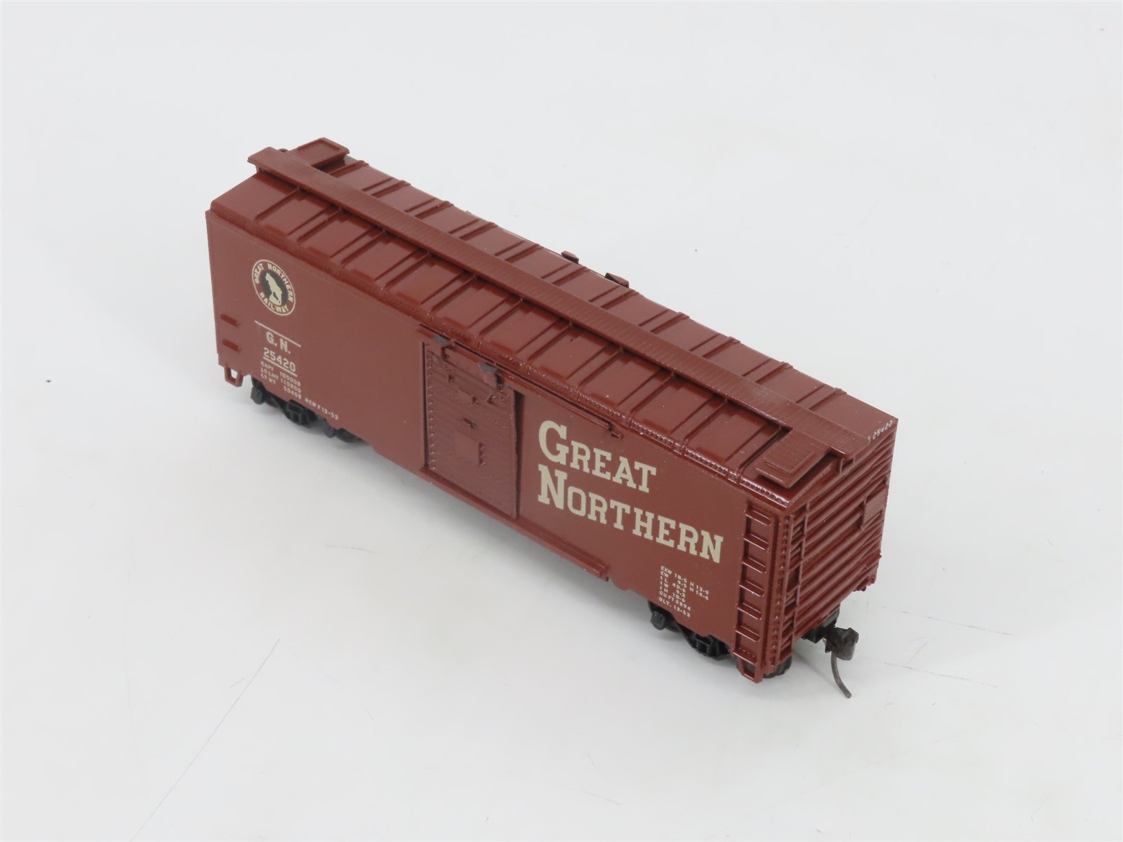 HO Scale Kar-Line GN Great Northern Railway Single Door Box Car #25420 - Custom